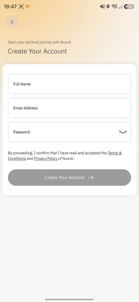 Create Your Account